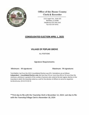 Village Signatures Required 2025