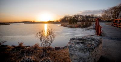 Frozen pond