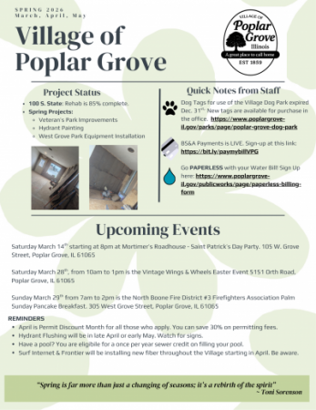 Village Quarterly Newsletter - Spring 2026